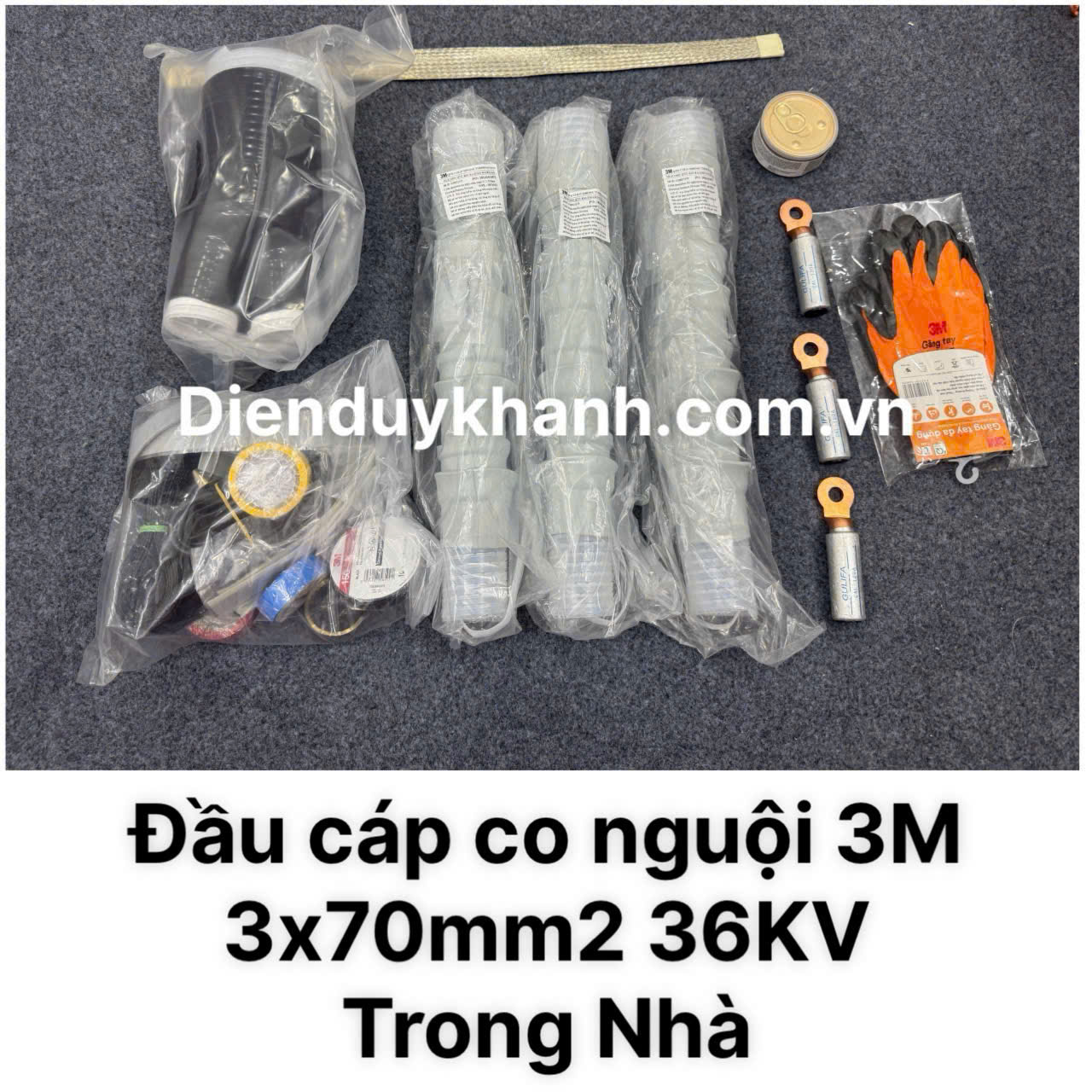 Đầu Cáp Co Nguội Trung Thế Trong Nhà 36KV OD 3C QTII(K)6S-33-70 (3x70mm2)